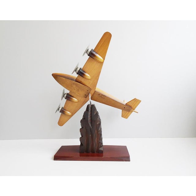 1940s Art Deco Wooden Aircraft Model, 1930s For Sale - Image 5 of 11