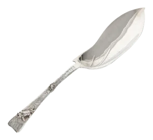 Large Sterling Silver Fish Server Serving Knife with Applied Crabs