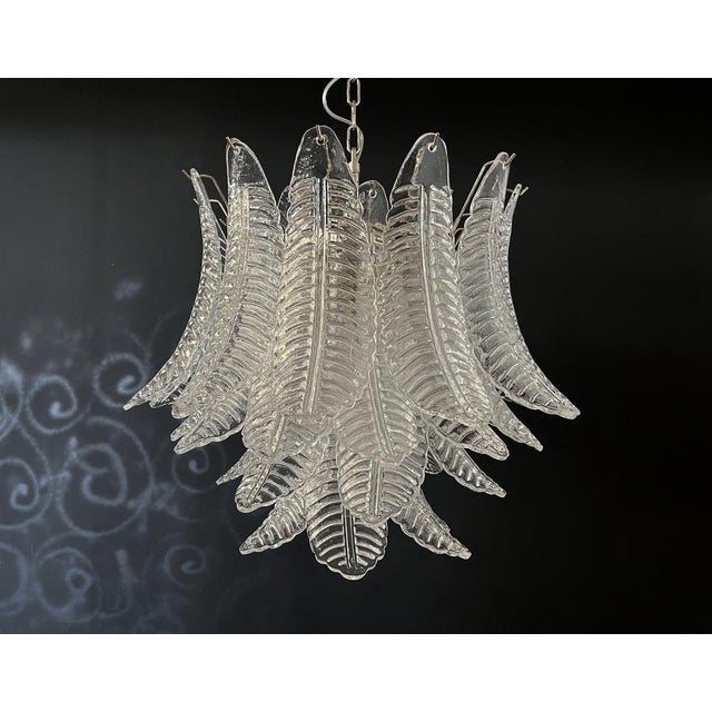 Beautiful Italian Murano Chandelier composed of 36 splendid trasparent glasses that give a very elegant look. The glasses...