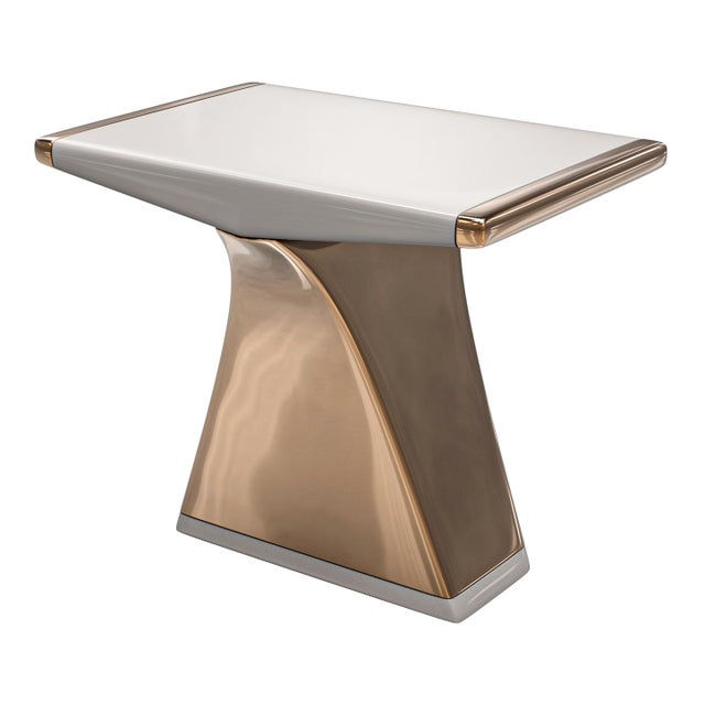 "Falce" Side Table With Bronze and Stainless Steel, Handmade Bizimyer Furniture. Unmatched. Unrivalled. Designed by Hasan...