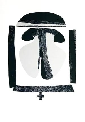 1978 Ronald King Screen Print in Colors, Nonne-08