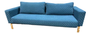 Teal Sleeper Sofa Attributed to Copenhagen Imports