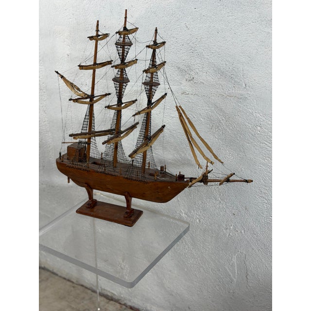 1960s Vintage Ship Model For Sale - Image 5 of 12