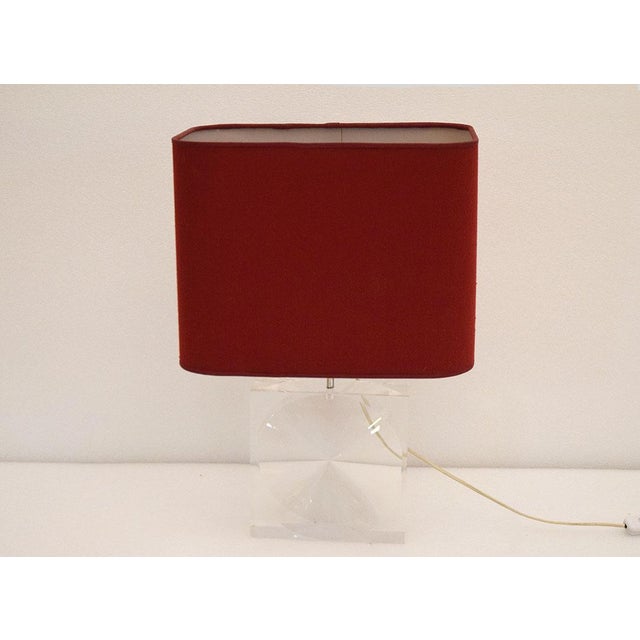 Vintage Acrylic Table Lamp from Romeo Rega, 1970s For Sale - Image 3 of 11