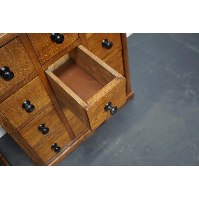 Vintage French Oak Apothecary Cabinet, 1930s For Sale - Image 13 of 17