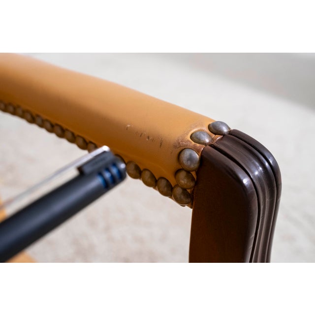 Pair of Mahogany Leather Martha Washington Style Armchairs For Sale - Image 13 of 18