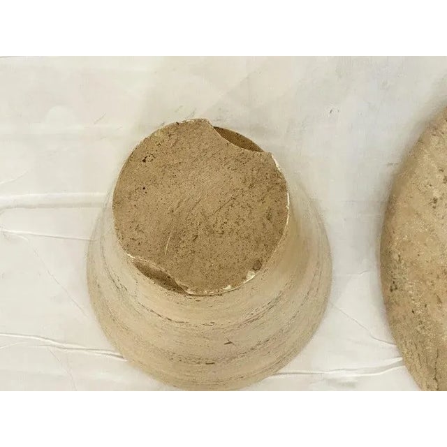 Modernist Conical Table of Travertine Stone From Italy (Four Available) For Sale - Image 11 of 13