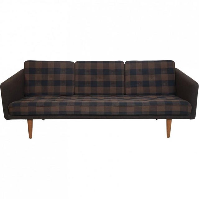 No1 3-Seater Sofa in Brown Fabric by Børge Mogensen, 1980s For Sale - Image 15 of 15