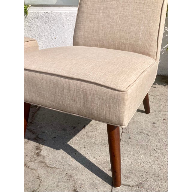 Tan Billy Haines Style Slipper Chairs - a Pair For Sale - Image 8 of 12