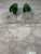 Glass Vintage Fabergé Odessa Emerald Green Crystal Champagne Flutes - Pair For Sale - Image 7 of 7