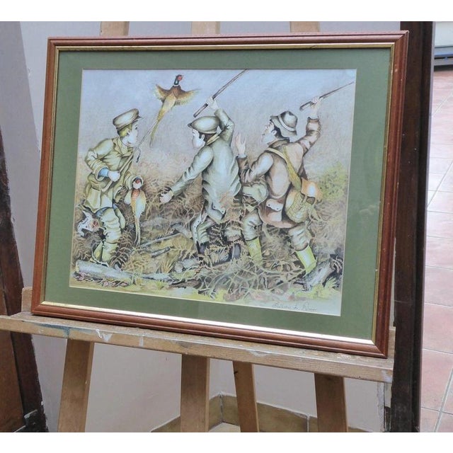 Anthony Palmer, Brightling Beaters, 20th Century, Watercolor on Paper, Framed For Sale - Image 10 of 14