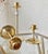 Late 20th-Century Hollywood Regency-Style Brass & Crystal Graduated Candlestick Trio, Hong Kong For Sale - Image 10 of 16