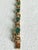 Vintage Michael Anthony 14k Yellow Gold Emerald Diamond Bar Link Tennis Bracelet For Sale - Image 11 of 17