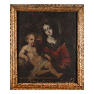 French School Artist, Virgin and Child, Early 17th Century, Oil on Canvas For Sale