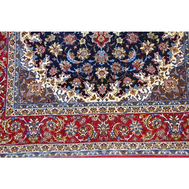 Isfahan Rug with Silk, 1940s For Sale - Image 6 of 18