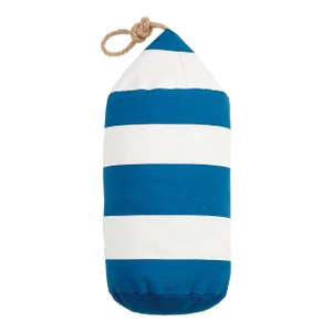 Navy White Buoy Shaped Printed Pillow, 7" x 14.5"