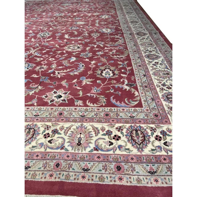 Fine Hand Knotted Persian Kashan Rug For Sale - Image 10 of 13