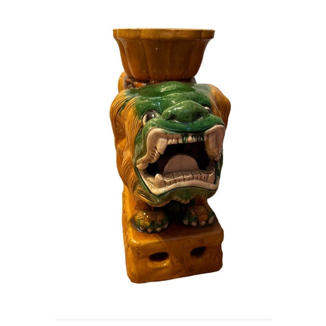 Mid 19th Century Mid -Century Italian Foo Dog Garden Stools For Sale - Image 5 of 5