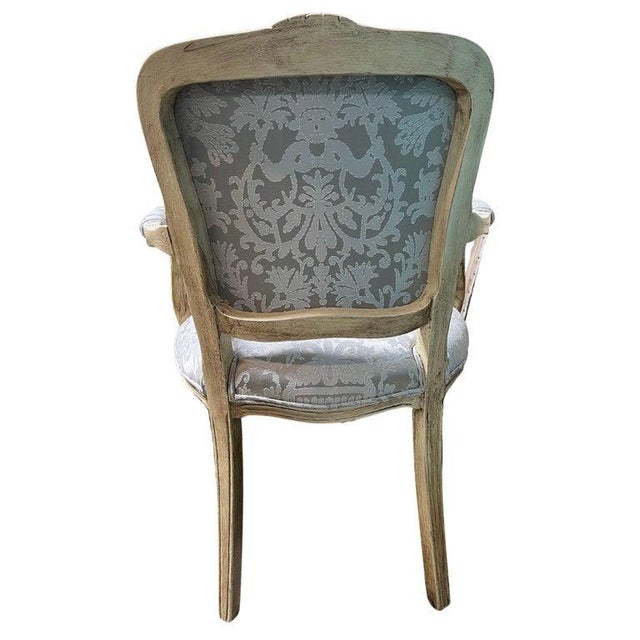 Late 19th Century Louis XIV Style French Painted Arm Chairs - Set of 2 For Sale - Image 4 of 5