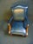 Chippendale Chippendale Style Mahogany Royal Blue Leather Lounge Chair For Sale - Image 3 of 6