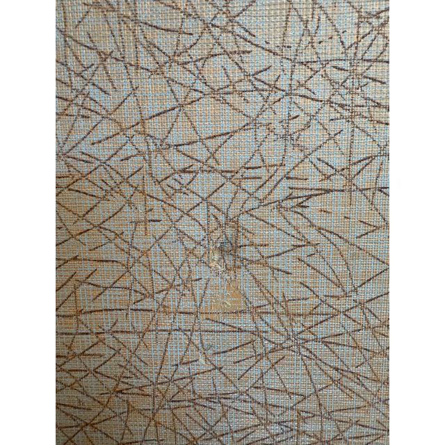 1940s Handpainted Silk Japanese Byobu Screen in Cerused Oak Frame For Sale - Image 9 of 10