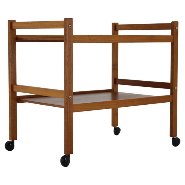 Teak Serving Trolley, Denmark, 1960s For Sale - Image 10 of 10