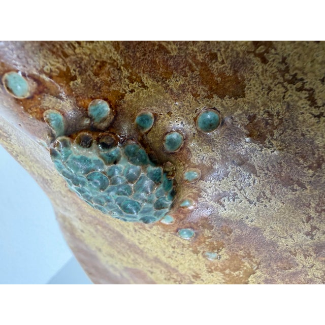 2020s Modern Organic Studio Pottery Sculptural Vase Signed Sue For Sale - Image 5 of 12