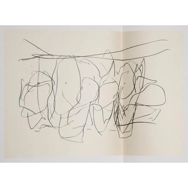 Three Poems XII, Robert Motherwell Lithograph on Japon With Chine Colle For Sale