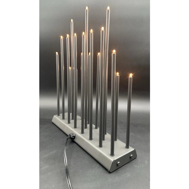 Metal Vintage Swedish Svenska Danish Modernist Electric Light Elflugan Gray Metal For Sale - Image 7 of 17