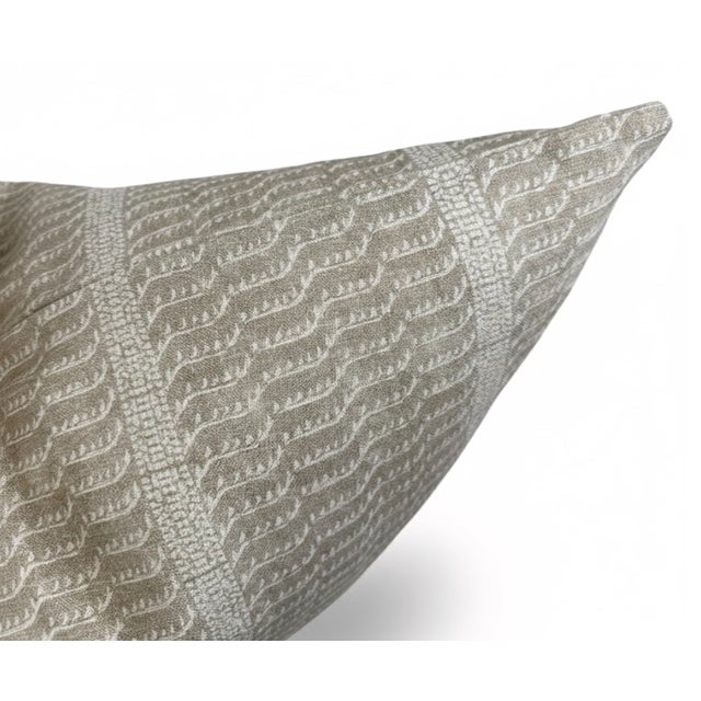 Mid-Century Modern Pilar Linen Pillow Cover in Dune Brown, 20x20 Pillow For Sale - Image 3 of 4