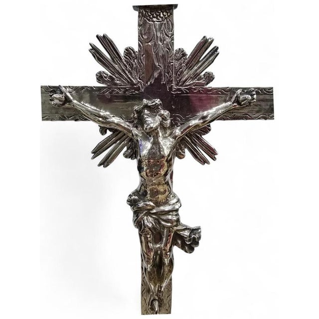 16th Century Spanish Silver Altar Cross, 1550s For Sale - Image 16 of 18