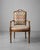 Vintage Hungarian Armchair with Chevron Pattern Fabric For Sale - Image 6 of 6