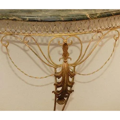 1900s American Classical Marble Top Console with Mirror - 2 Pieces For Sale In Los Angeles - Image 6 of 9