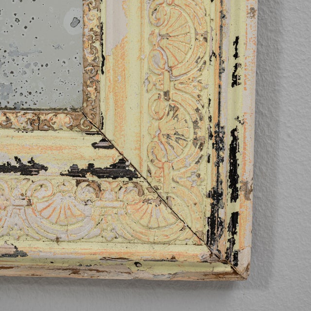 Wood 1880s French Wood Patinated Mirror For Sale - Image 7 of 18