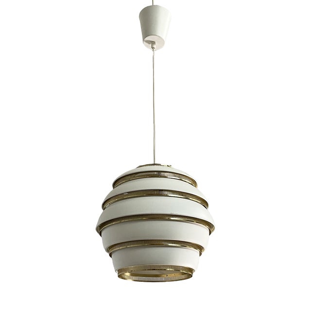Modern Finnish Beehive Chandelier by Alvar Aalto for Valaisinpaja Oy, 1970s For Sale