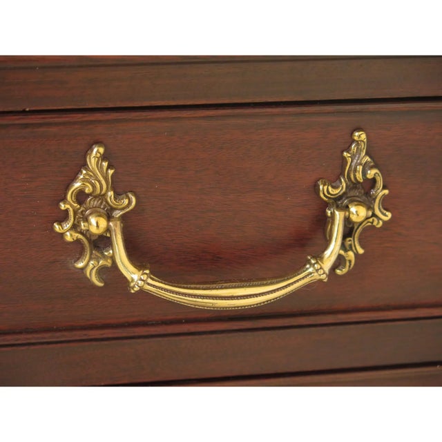 1990s Vintage Henkel Harris 4 Drawer Mahogany Nightstands- A Pair For Sale - Image 10 of 10