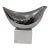 Raymor Silver Ceramic Bird Sculpture on White Marble Base For Sale