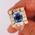 Metal Gia Cert. 8.56 Carat Cushion Light Blue Sapphire 14k Gold Vintage Mens Ring, Size 8.5 For Sale - Image 7 of 8