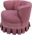 Art Deco Vintage 1940s Channel Back Swivel Chair For Sale - Image 3 of 6