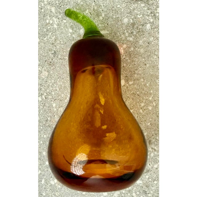 Viking Glass Company 1970’s Vintage Handblown Glass Fruit by Rainbow Art Company/Viking Glass Company - Set of 4 For Sale - Image 4 of 11