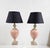 Travertine and Ceramic Pink Table Lamps, Italy, 1980s, Set of 2 For Sale - Image 6 of 8