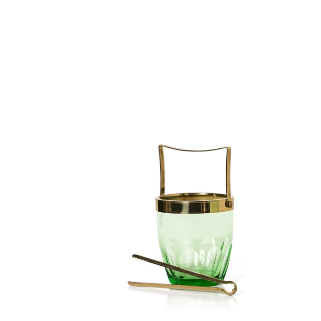 American 1950s American Shaker Green Brass Cocktail Set For Sale - Image 3 of 4