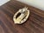 Farmhouse Vintage Equestrian Cast Brass Horse Head Horseshoe Door Knocker For Sale - Image 3 of 11