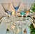 Mid 20th Century Mid 20th Century Colored Cordial Aperitif Glasses on Silver Mirrored Serving Tray Set- 19 Pieces For Sale - Image 5 of 12
