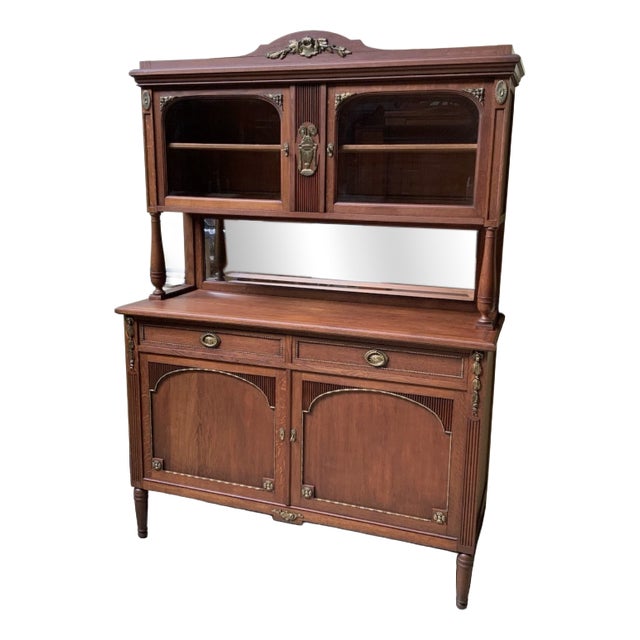 Antique Art Nouveau Bronze-Plated Buffet, 1910 For Sale