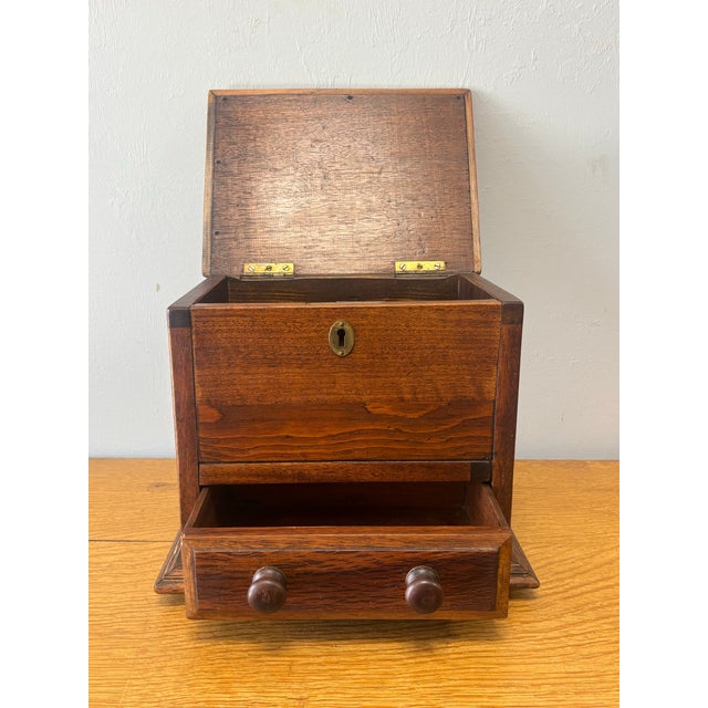 English Antique English Mahogany Box Salesman's Sample Chest For Sale - Image 3 of 8