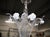 Venetian Romantic Floral Transparent and White Murano Glass Chandelier For Sale - Image 9 of 11