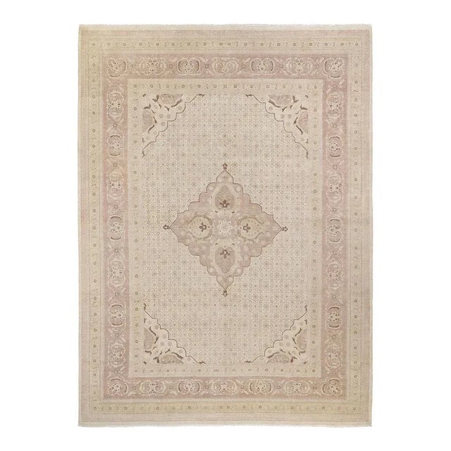 Mogul Collection Hand-Knotted Area Rug - Ivory 9' 2" x 12' 3" For Sale - Image 4 of 4