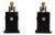Black Lacquered Metal and Brass Table Lamps, 1940s, Set of 2 For Sale