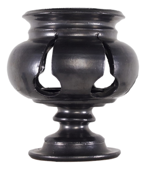 Black Candleholder by Jean Marais, Vallauris, 1970